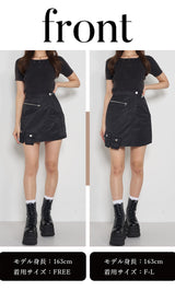 モデル：163cm（着用サイズ：FREE/F-L　着用カラー：BLK）