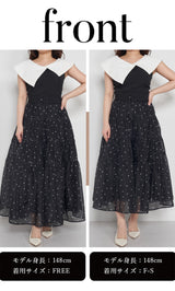 モデル：148cm（着用サイズ：F-S/FREE　着用カラー：BLK）