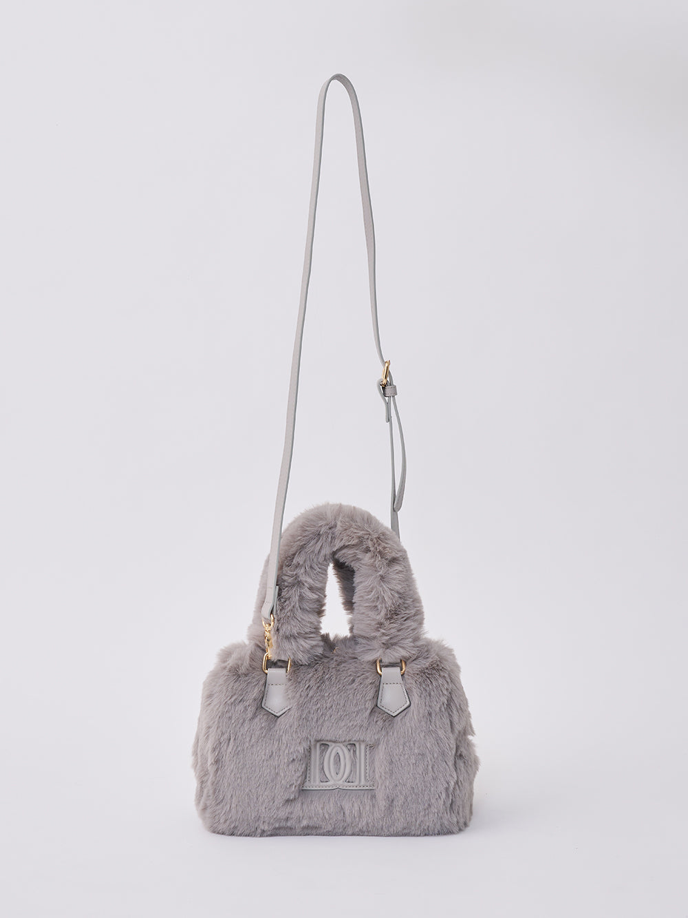 DDロゴファーボストンバッグ - gry