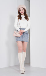 モデル：158cm（着用サイズ：FREE　着用カラー：WHT）