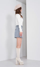 モデル：158cm（着用サイズ：FREE　着用カラー：WHT）