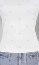 モデル：158cm（着用サイズ：FREE　着用カラー：WHT）
