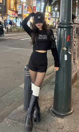 モデル：158cm（着用サイズ：FREE　着用カラー：BLK）