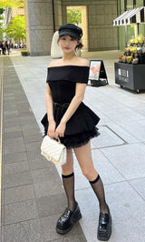 モデル：155cm（着用サイズ：FREE　着用カラー：BLK）