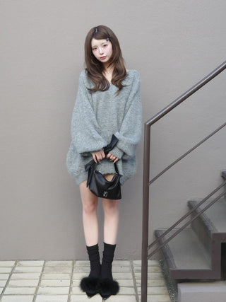 モデル：158cm（着用サイズ：FREE　着用カラー：GRY）