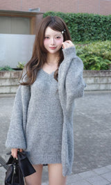 モデル：158cm（着用サイズ：FREE　着用カラー：GRY）