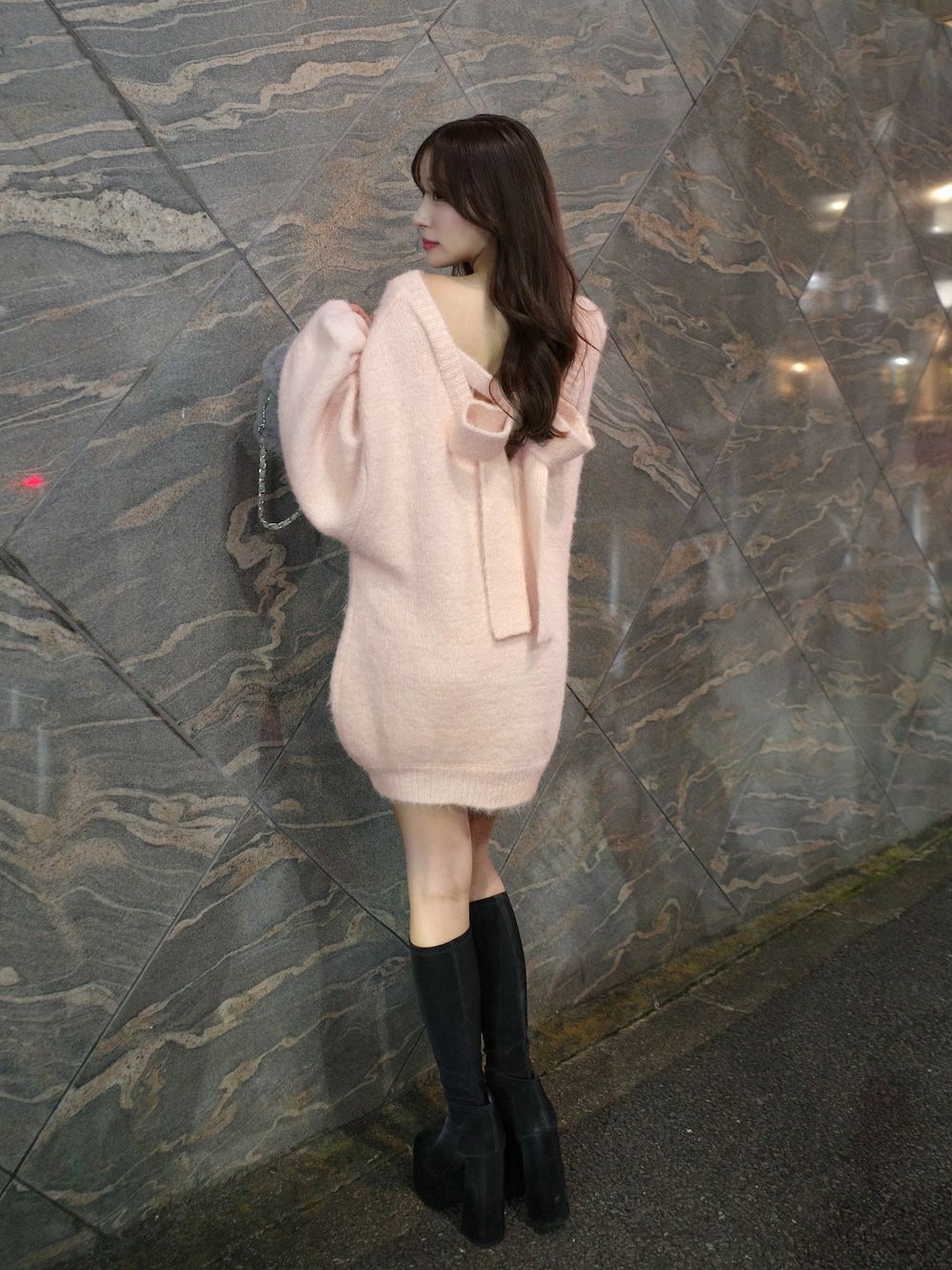 モデル：156cm（着用サイズ：FREE　着用カラー：PNK）