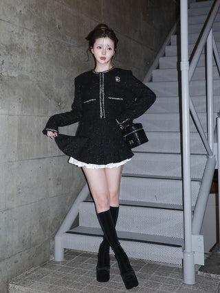 モデル：158cm（着用サイズ：FREE　着用カラー：BLK）