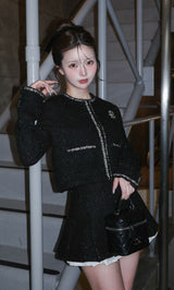 モデル：158cm（着用サイズ：FREE　着用カラー：BLK）