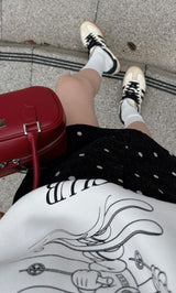 モデル：156cm（着用サイズ：S　着用カラー：BLK）