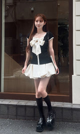 モデル：161cm（着用サイズ：FREE　着用カラー：BLK）