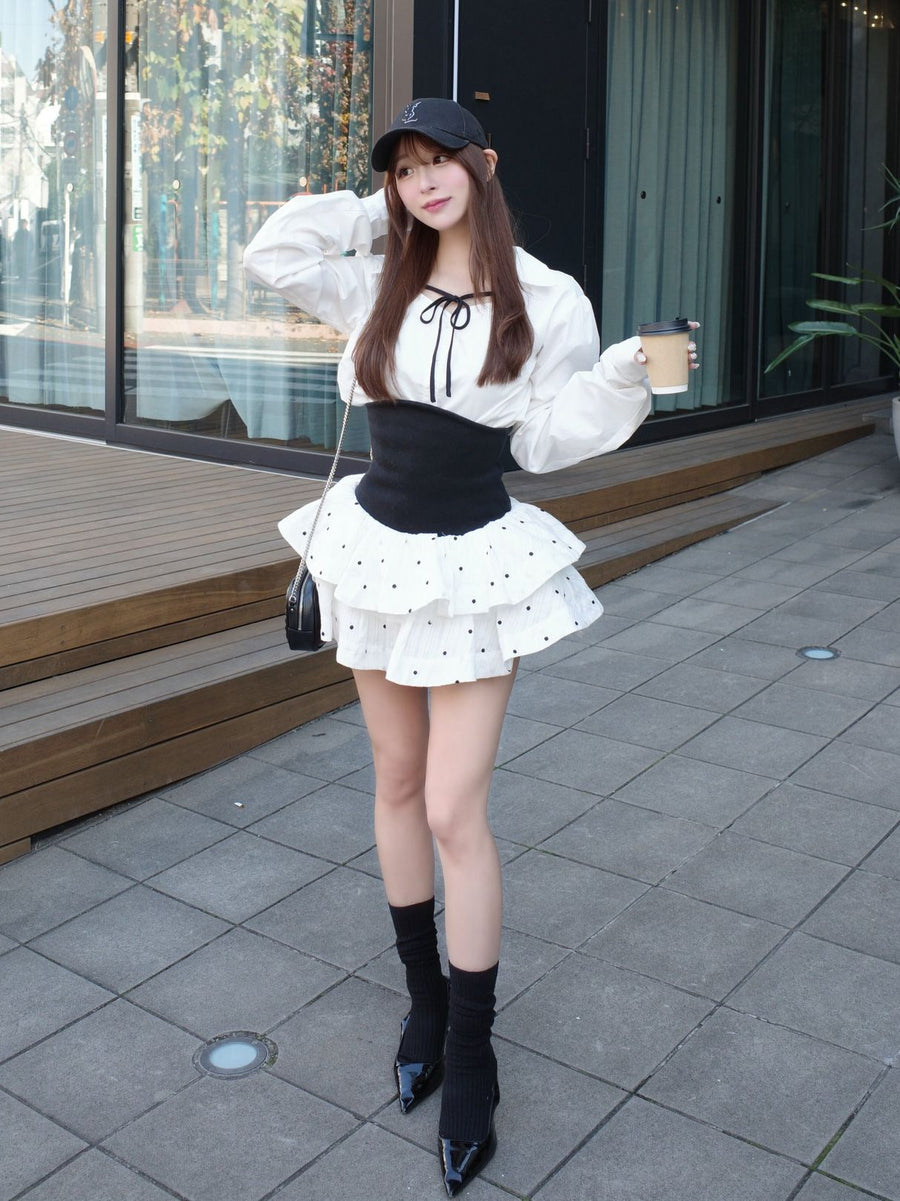 モデル：156cm（着用サイズ：FREE　着用カラー：WHT）