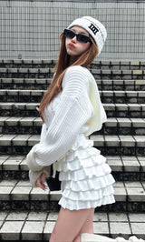 モデル：158cm（着用サイズ：FREE　着用カラー：WHT）