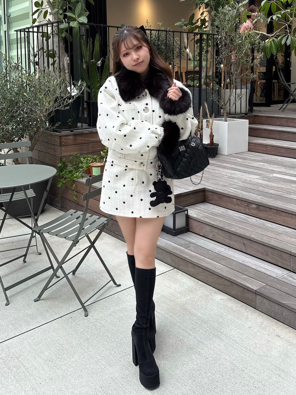 モデル：151cm（着用サイズ：FREE　着用カラー：WHT）