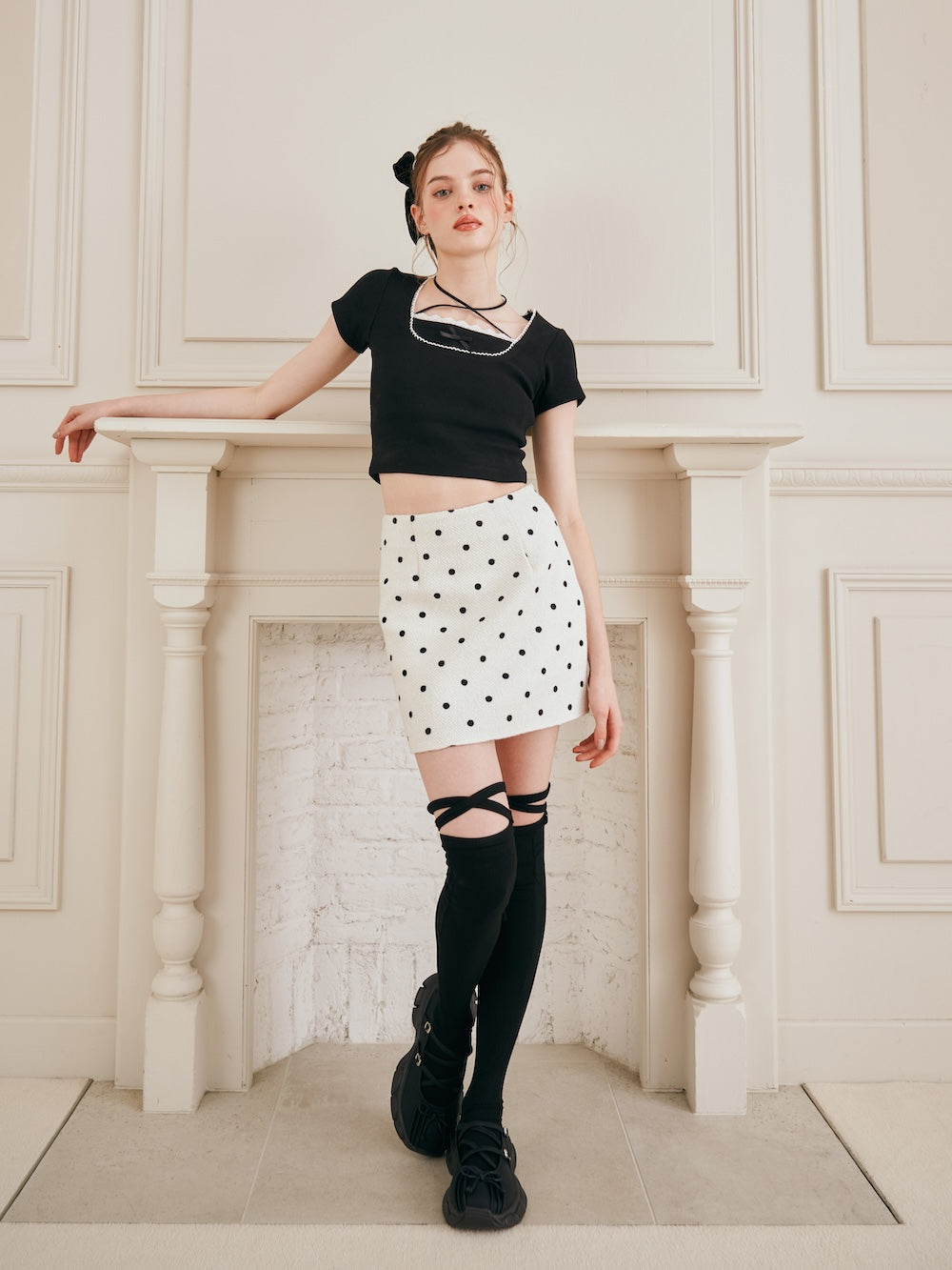 Darich スクエアネックレースリブカットトップス スクエアネックレースリブカットトップス – Darich (ダーリッチ)