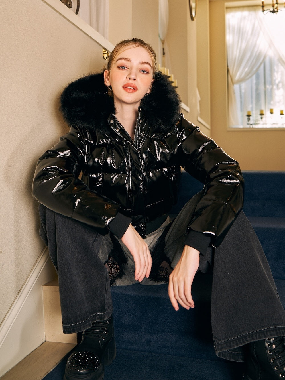 フェイクパテントレザーダウンジャケット フェイクパテントレザーダウンジャケット – Darich (ダーリッチ)