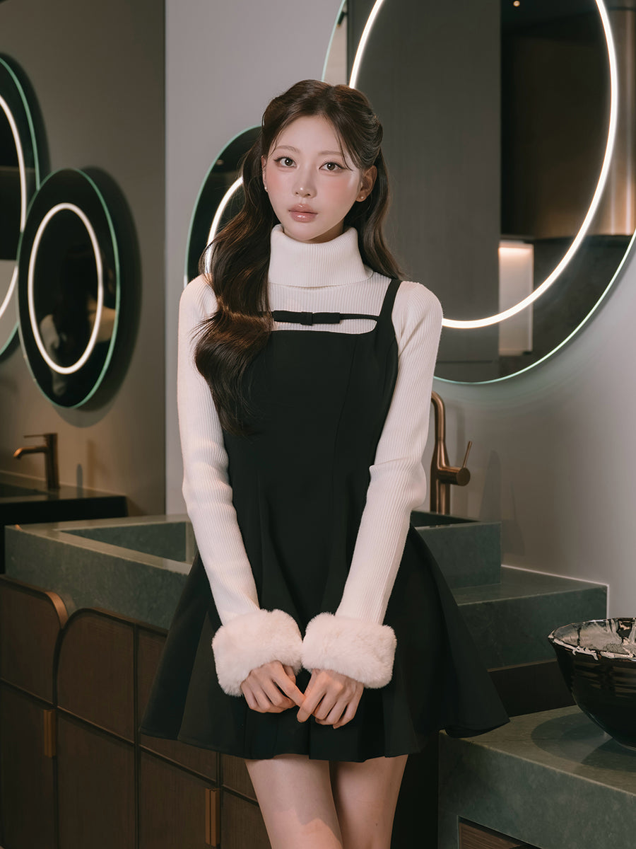 モデル：165cm（着用サイズ：FREE　着用カラー：BLK）