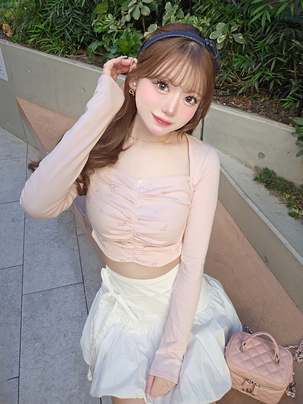 モデル：157cm（着用サイズ：FREE　着用カラー：PNK）