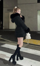 モデル：163cm（着用サイズ：S　着用カラー：BLK）