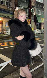 モデル：163cm（着用サイズ：S　着用カラー：BLK）