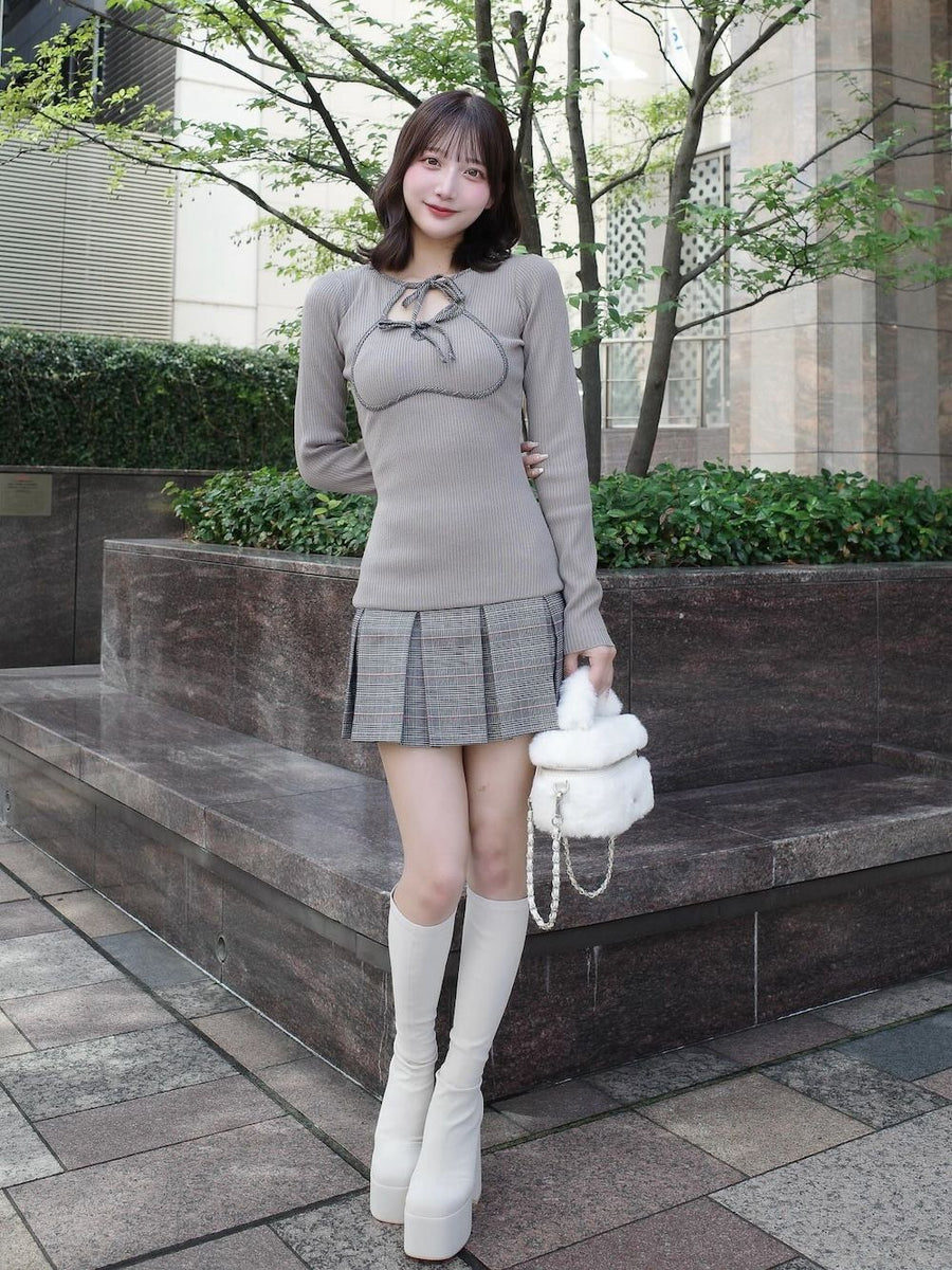 モデル：162cm（着用サイズ：FREE　着用カラー：GRY）