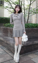 モデル：162cm（着用サイズ：FREE　着用カラー：GRY）