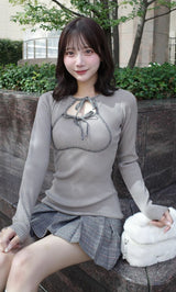 モデル：162cm（着用サイズ：FREE　着用カラー：GRY）