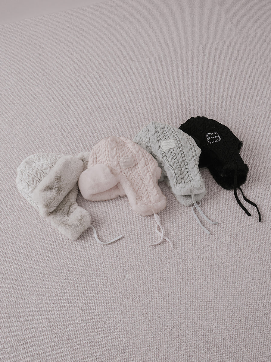 サイズ：FREE　カラー：IVO/B-PNK/GRY/BLK