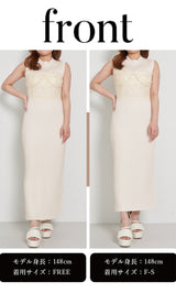 モデル：148cm（着用サイズ：F-S/FREE　着用カラー：IVO）