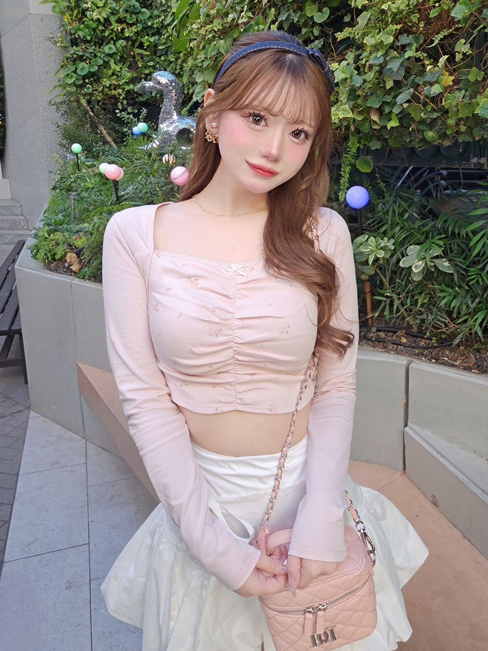 モデル：157cm（着用サイズ：FREE　着用カラー：PNK）