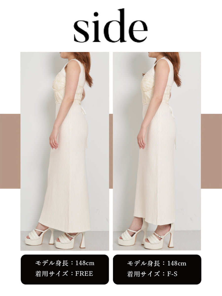 モデル：148cm（着用サイズ：F-S/FREE　着用カラー：IVO）