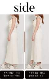 モデル：148cm（着用サイズ：F-S/FREE　着用カラー：IVO）