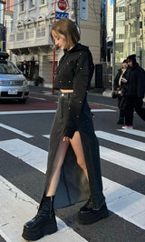 モデル：155cm（着用サイズ：S　着用カラー：BLK）
