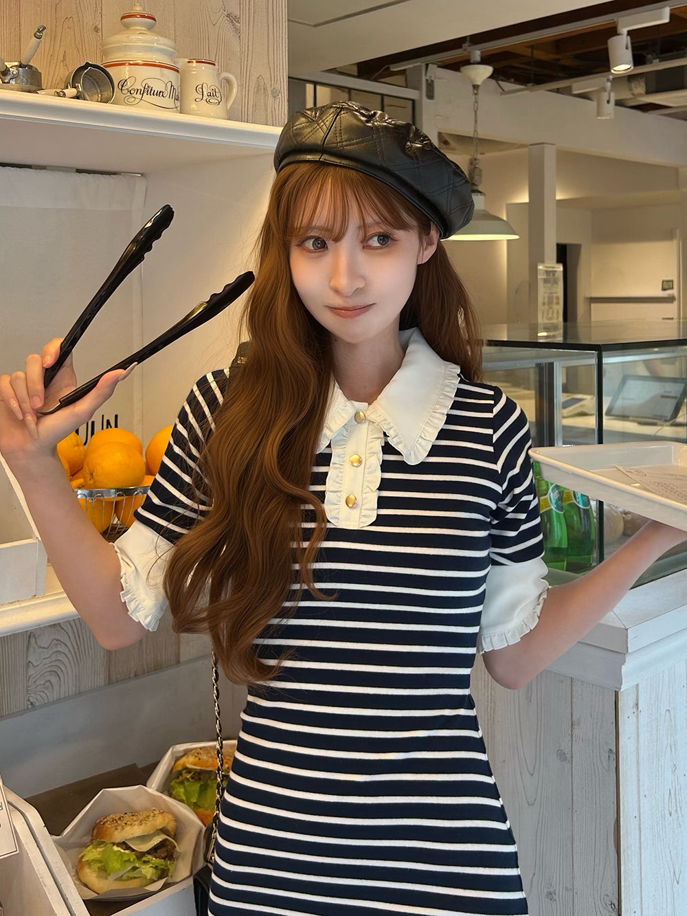 モデル：161cm（着用サイズ：FREE　着用カラー：NVY）