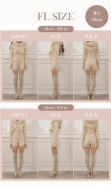 モデル：158cm/163cm（着用サイズ：F-L　着用カラー：BEG）