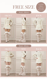 モデル：160cm/165cm（着用サイズ：F-L　着用カラー：WHT）