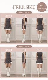 モデル：158cm/163cm（着用サイズ：FREE　着用カラー：GRY）