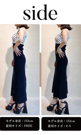 モデル：153cm（着用サイズ：F-S/FREE　着用カラー：BLK）