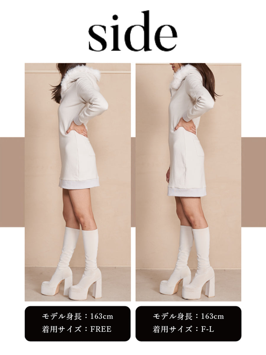 モデル：163cm（着用サイズ：FREE/F-L　着用カラー：IVO）