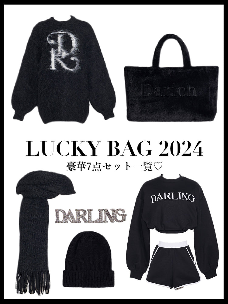 【BLK】LUCKY BAG 2024 DARLINGファートートバッグ 黒 Bmilk♡Darich
