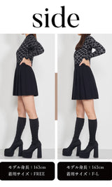 モデル：163cm（着用サイズ：FREE/F-L　着用カラー：BLK）