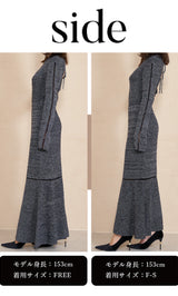 モデル：153cm（着用サイズ：F-S/FREE　着用カラー：BLK）