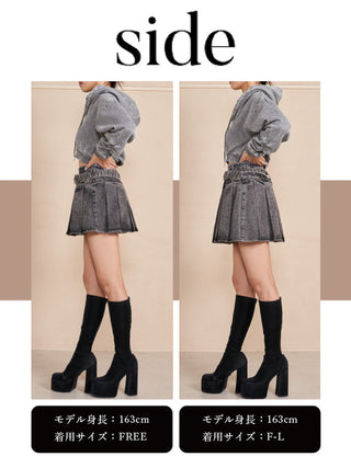 モデル：163cm（着用サイズ：FREE/F-L　着用カラー：BLK）