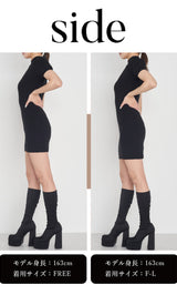 モデル：163cm（着用サイズ：FREE/F-L　着用カラー：BLK）