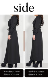 モデル：148cm（着用サイズ：F-S/FREE　着用カラー：BLK）
