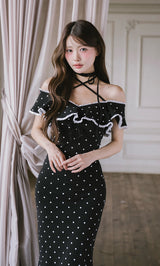 モデル：164cm（着用サイズ：FREE　着用カラー：DOT）