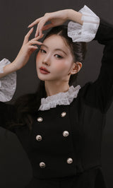 モデル：164cm（着用サイズ：FREE　着用カラー：BLK）