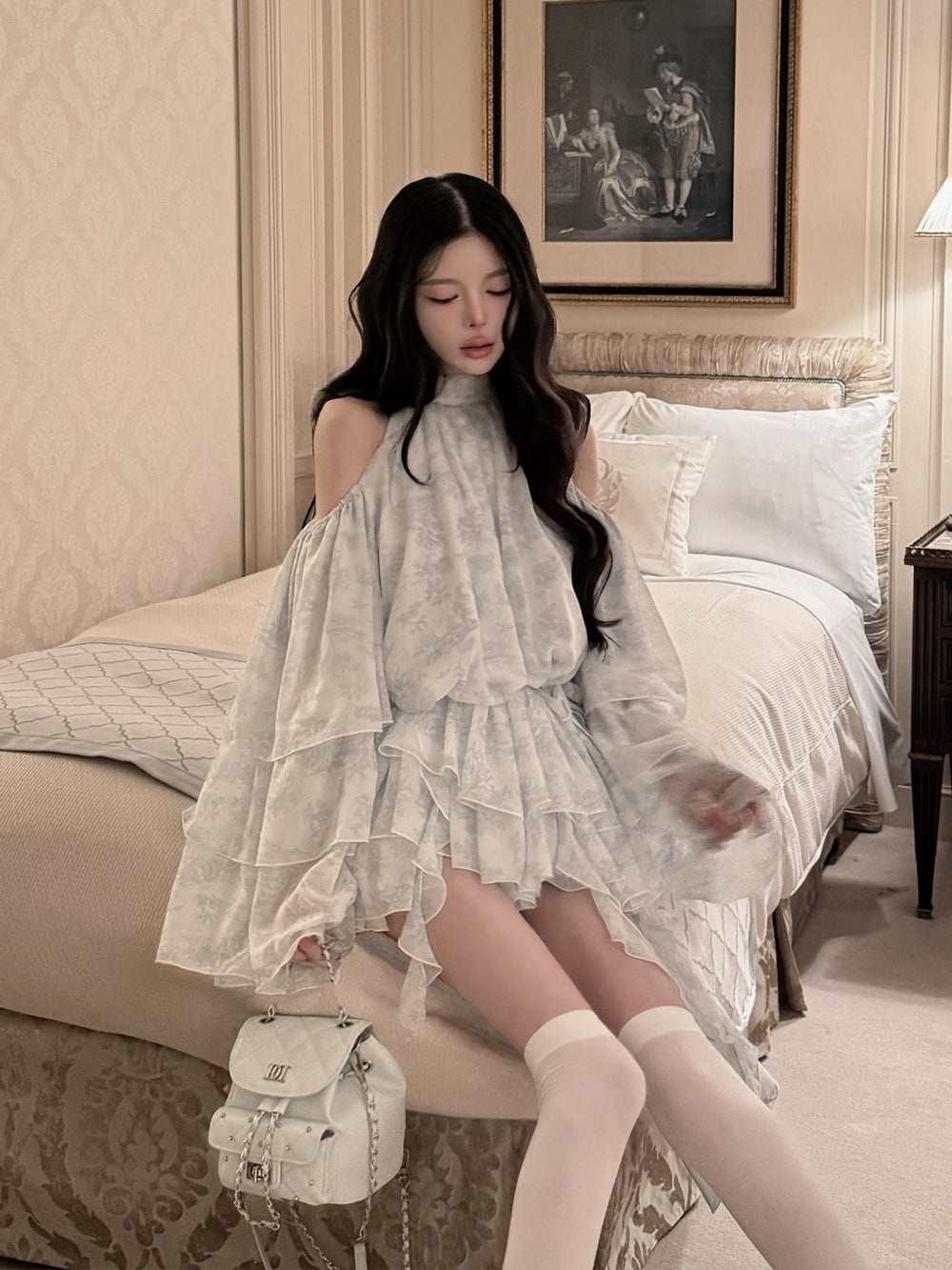 モデル：160cm（着用サイズ：FREE　着用カラー：SAX）