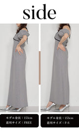 モデル：153cm（着用サイズ：F-S/FREE　着用カラー：BLK）