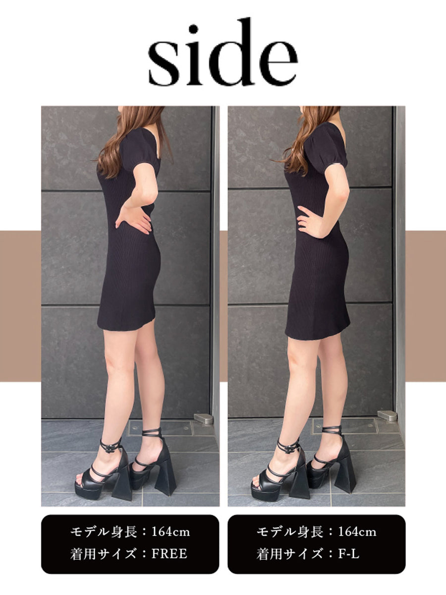 モデル：164cm（着用サイズ：FREE/F-L　着用カラー：BLK）